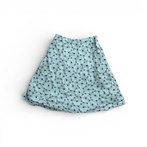 Y2K Josephine Chaus Light Blue Floral Midi Skirt Women’s Size S